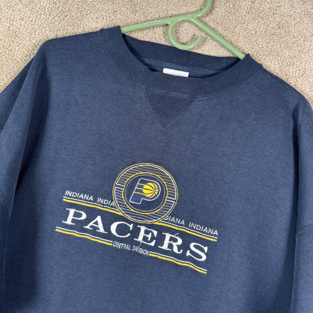 Cadre Athletic Indiana Pacers Sweatshirt Mens XXL Navy Blue Embroidered NBA Logo
